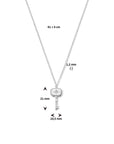 zilver gerhodineerd collier sleutel 41 + 4 cm 1335186