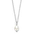 zilver gerhodineerd collier parel 45 cm 1335362