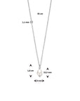 zilver gerhodineerd collier parel 45 cm 1335362