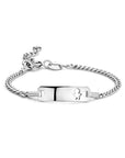 graveerarmband jongen gourmette plaat 5,5 mm zilver gerhodineerd