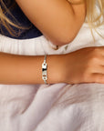 graveerarmband jongen gourmette plaat 5,5 mm zilver gerhodineerd