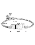 graveerarmband jongen gourmette plaat 5,5 mm zilver gerhodineerd