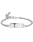 graveerarmband meisje gourmette plaat 5,5 mm zilver gerhodineerd