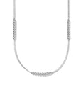 zilver gerhodineerd combi-collier gourmette en jasseron 5,3 mm 76 cm 1335566