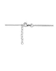 zilver gerhodineerd combi-collier paperclip ronde buis en gourmette 7,8 mm 42 + 3 cm 1335570