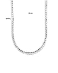 zilver gerhodineerd collier gourmette 4-zijdes geslepen 6,0 mm 42 cm met groot springslot 1335589