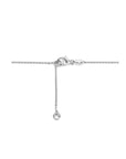 zilver gerhodineerd collier zirkonia 41 + 4 cm halo 1335622