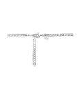 zilver gerhodineerd combi-collier gourmette 4-zijdes geslepen en koord 2,0 mm 41 + 4 cm 1335635