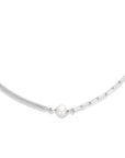 zilver gerhodineerd combi-collier parel 41 + 4 cm 1335652