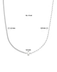 zilver gerhodineerd combi-collier parel 41 + 4 cm 1335652