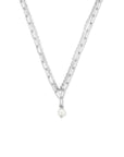 zilver gerhodineerd multi-collier parel 41 + 4 cm 1335655