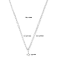 zilver gerhodineerd multi-collier parel 41 + 4 cm 1335655