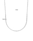 zilver gerhodineerd collier anker 4,0 mm 45 cm 1335660