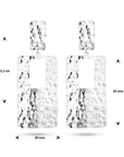 Zilver Gerhodineerd Oorhangers Rechthoek Gehamerd 1335662