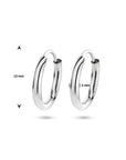 Zilver Gerhodineerd Oorringen 1,8 MM Ronde Buis 1335677