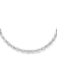 zilver gerhodineerd collier koffieboon 3,7 mm 40 + 4 cm 1335820