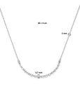 zilver gerhodineerd collier koffieboon 3,7 mm 40 + 4 cm 1335820