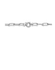 zilver gerhodineerd collier paperclip ronde buis 7,5 mm 45 cm met groot springslot 1335870