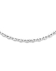 zilver gerhodineerd collier koffieboon 3,7 mm 42 + 3 cm 1335891