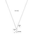 zilver gerhodineerd collier parel 2,0 mm 41 + 4 cm 1335942