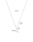 zilver gerhodineerd collier parel 41 + 4 cm 1335946