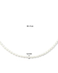 zilver gerhodineerd collier parel 3,2 mm 40 + 5 cm 1336014