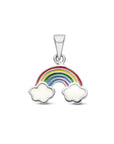 zilver gerhodineerd hanger regenboog 1336208