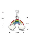 zilver gerhodineerd hanger regenboog 1336208