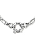 zilver gerhodineerd collier 7,0 mm 45 cm met groot springslot 1336241