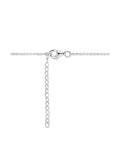 zilver gerhodineerd collier bloemen 36 + 4 cm 1336420