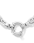 zilver gerhodineerd collier marine met groot springslot 7,1 mm 45 cm 1336520