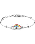 Zilver Gerhodineerd Armband Regenboog 1,0 Mm 11 + 2 Cm 1336621