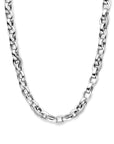 zilver gerhodineerd collier jasseron ovaal zirkonia 7,5 mm 45 cm 1336689