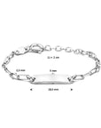 Zilver Gerhodineerd Graveerarmband 11 + 2 Cm Plaat 5,0 Mm 1336691