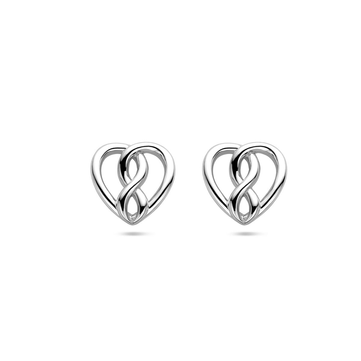 Zilver Gerhodineerd Oorknoppen Hart En Infinity 1336794