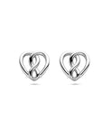 Zilver Gerhodineerd Oorknoppen Hart En Infinity 1336794