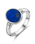 Gerhodineerd Zilver Ring Lapis 1336860