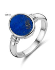 Gerhodineerd Zilver Ring Lapis 1336860