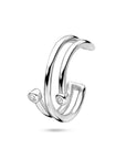 Zilver Gerhodineerd Earcuff Zirkonia 1336897