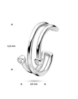 Zilver Gerhodineerd Earcuff Zirkonia 1336897