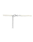 zilver gerhodineerd collier synth. parel 41 + 4 cm 1336905