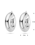 Zilver Gerhodineerd Oorringen 8,5 MM Ronde Buis 1336914