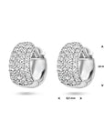 Zilver Gerhodineerd Klapoorringen Zirkonia 1336943