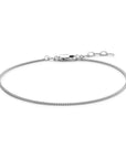 Zilver Gerhodineerd Armband Gourmette 4-Zijdes Geslepen 1,4 Mm 19 + 2 Cm (Heren Lengte) 1337021