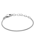 Zilver Gerhodineerd Armband Gourmette 4-Zijdes Geslepen 1,4 mm 1337040