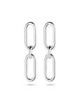 Zilver Gerhodineerd Oorhangers Paperclip Ronde Buis 1337794