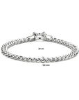 Zilver Gerhodineerd Armband Gourmette 5,8 Mm 19 Cm Met Groot Springslot 1338026