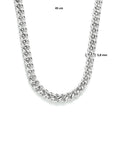 zilver gerhodineerd collier gourmette 5,8 mm 45 cm met groot springslot 1338027