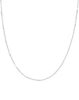 zilver gerhodineerd collier staafjes 1,6 mm 46 cm 1338050