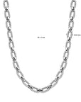 zilver gerhodineerd collier 10,8 mm 43 + 3 cm 1338135